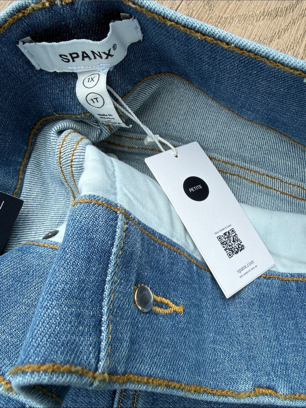 SPANX Women's Flare Jeans in Medium Blue Denim - Picture 2 of 4